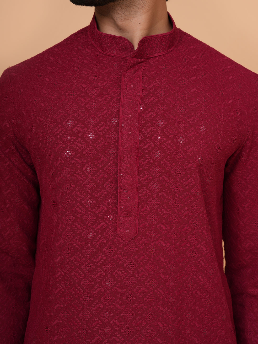 Sequence Red Kurta Set - KM42087-22