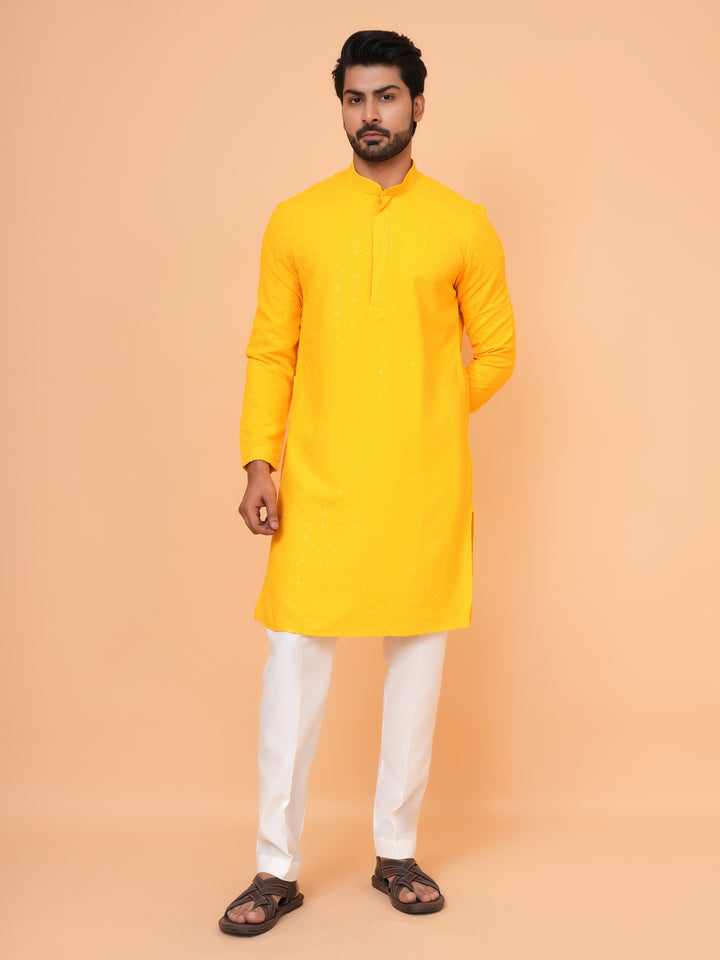 Sequence Yellow Kurta Set - KM42087-26