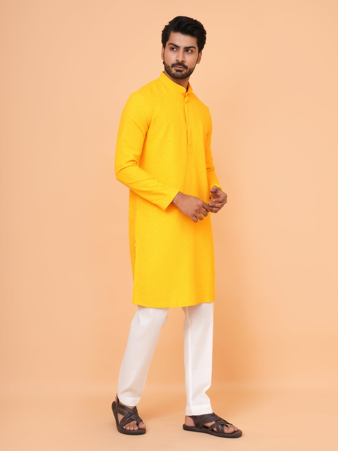 Sequence Yellow Kurta Set - KM42087-26