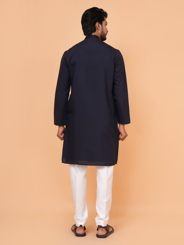 Bead Work Navy Blue Kurta Set - KM43071-4172