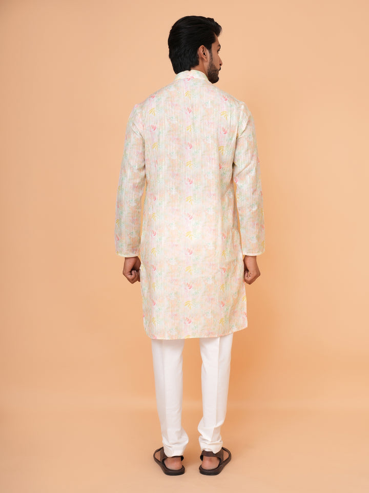 Floral Pista Kurta Set - KM43287-1