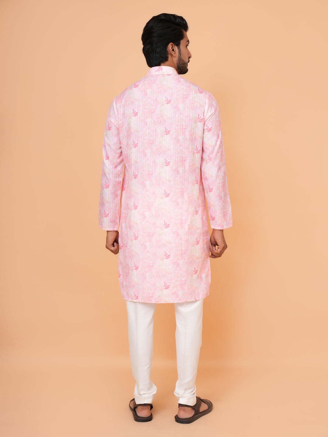 Floral Pink Kurta Set - KM43287-3