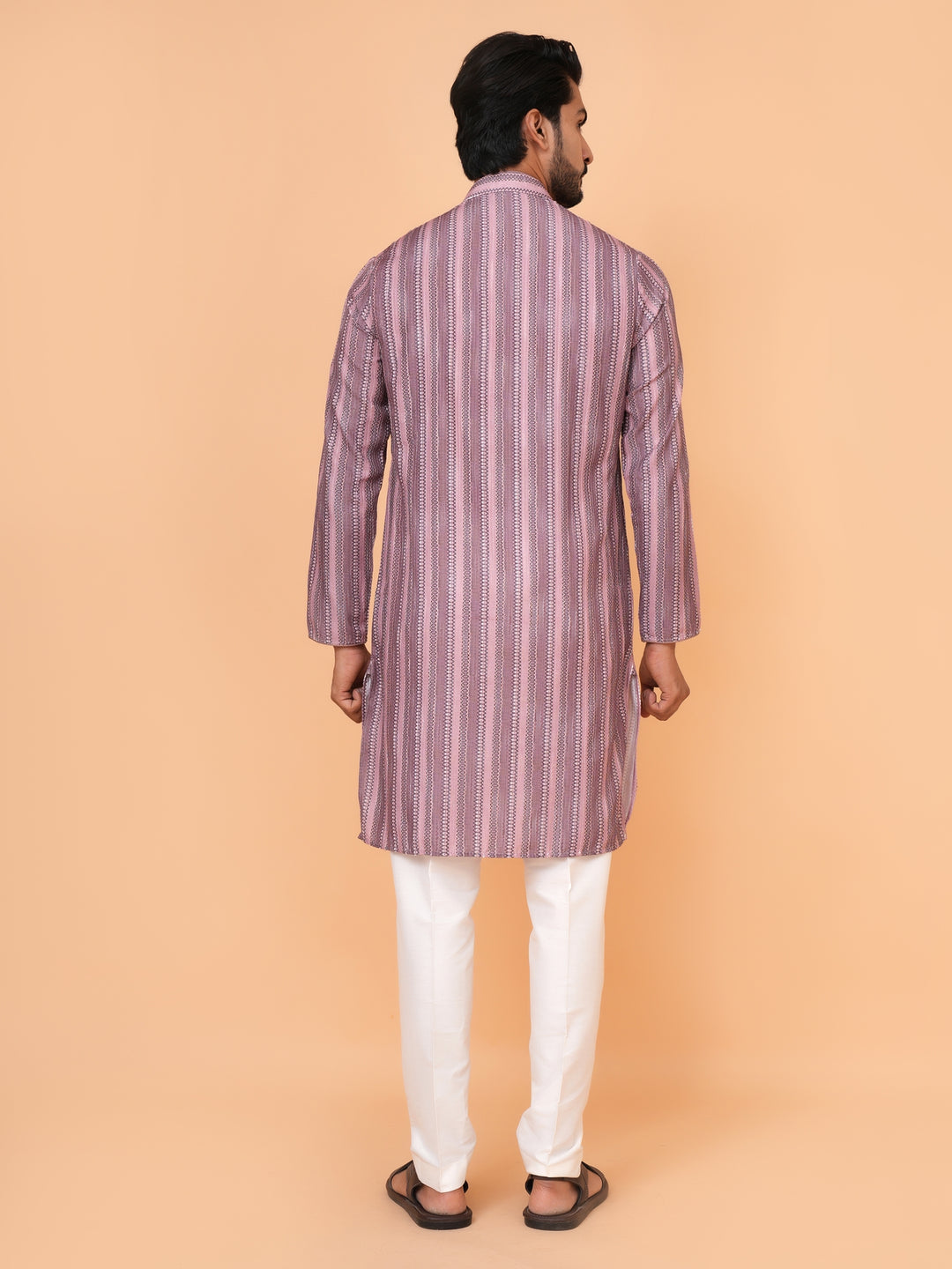 Abstract Pink Kurta Set - KM43288-2
