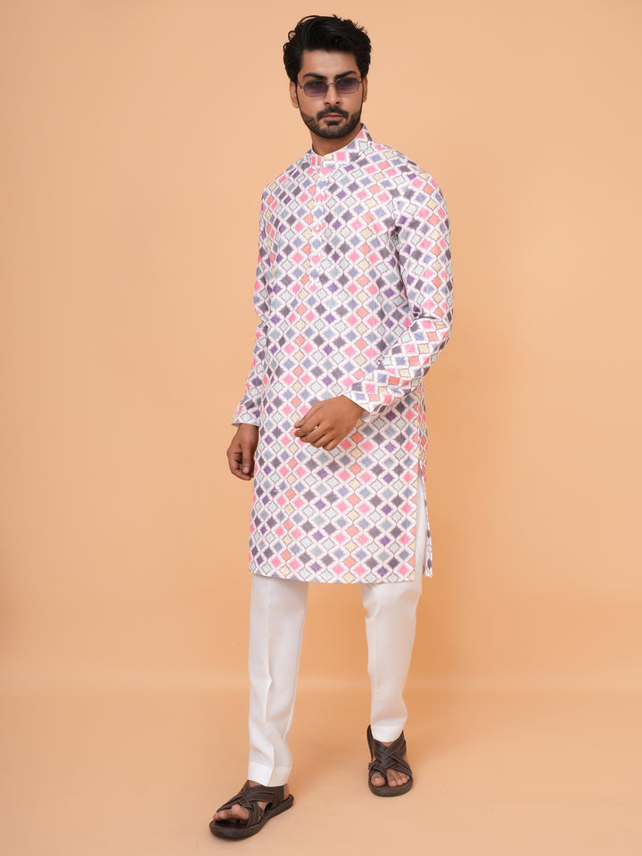 Checked Multi Kurta Set - KM43393-2
