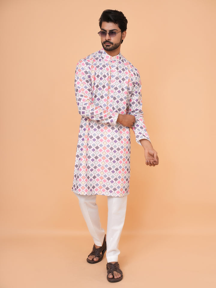 Checked Multi Kurta Set - KM43393-2