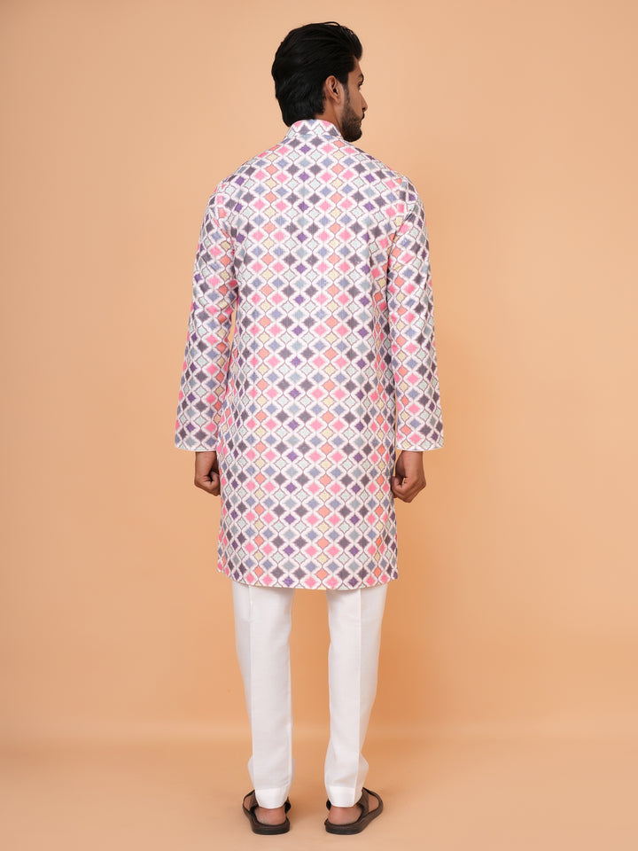 Checked Multi Kurta Set - KM43393-2