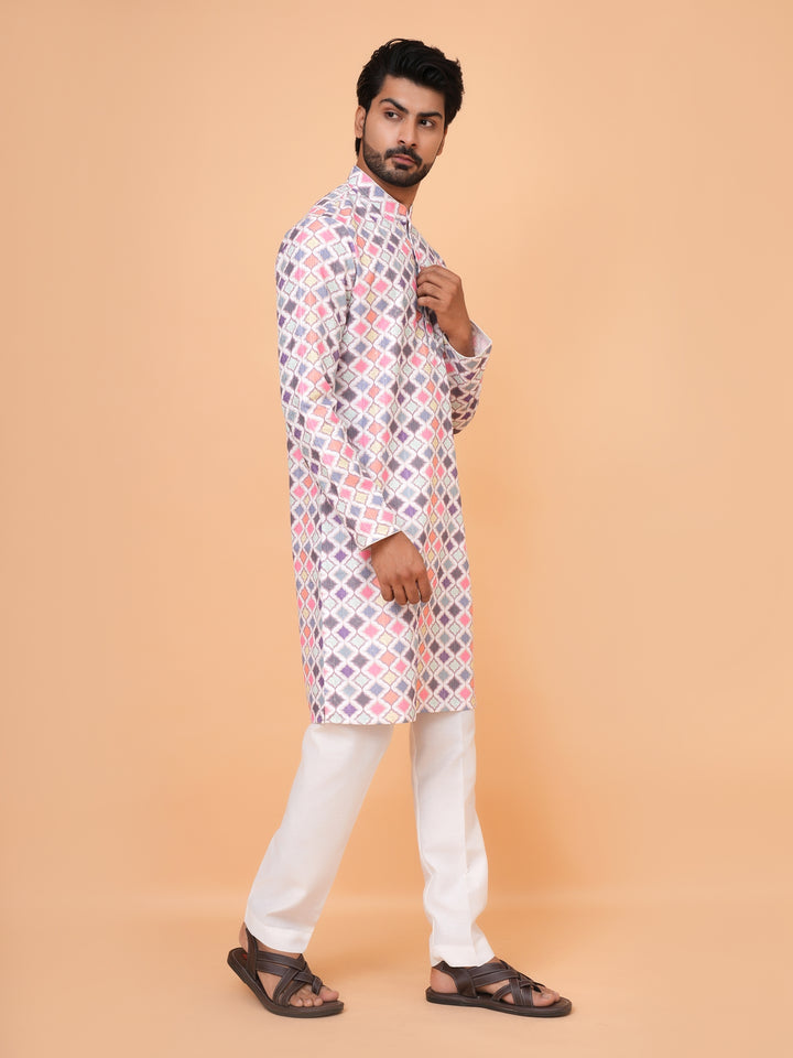 Checked Multi Kurta Set - KM43393-2