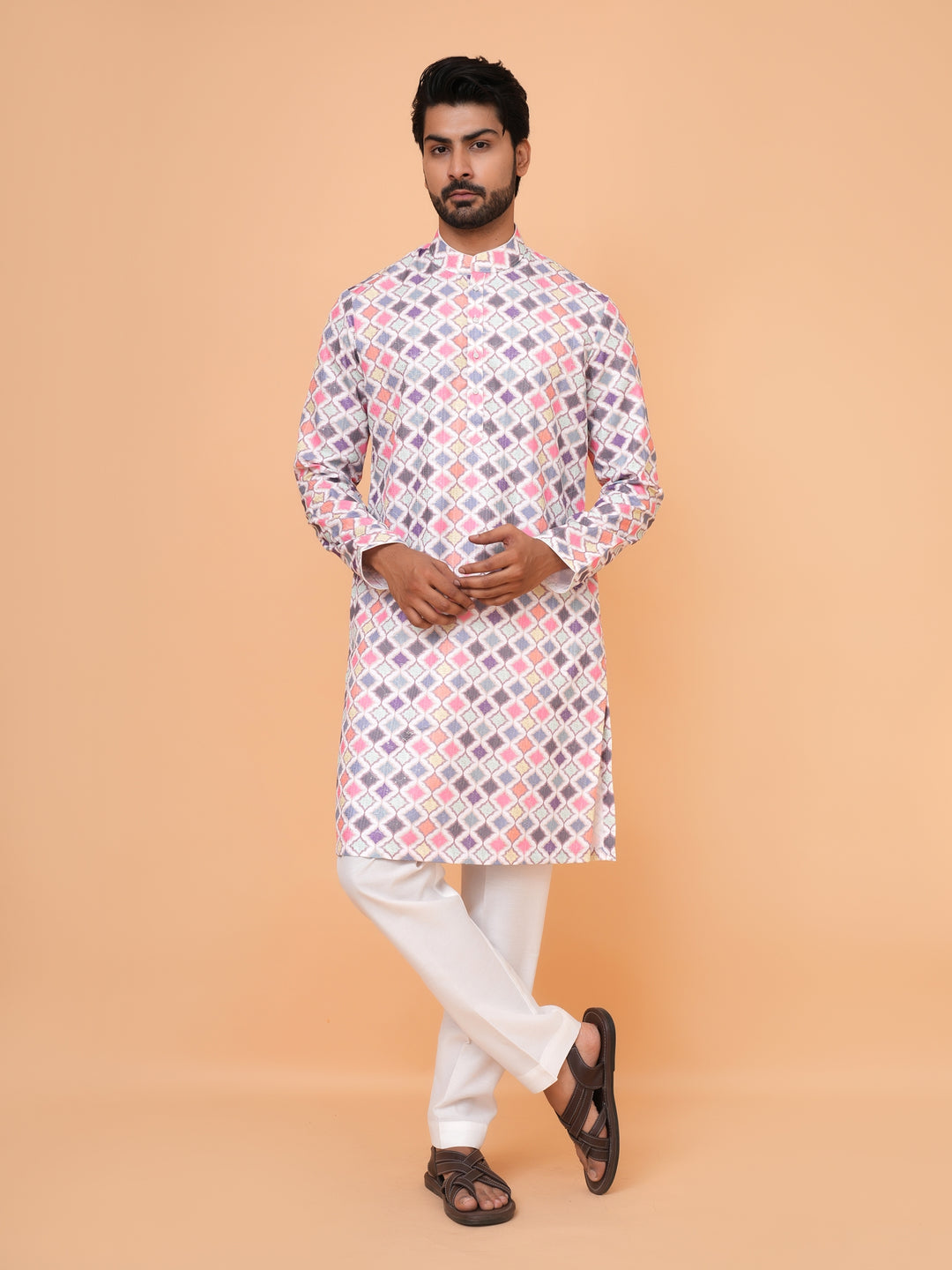 Checked Multi Kurta Set - KM43393-2