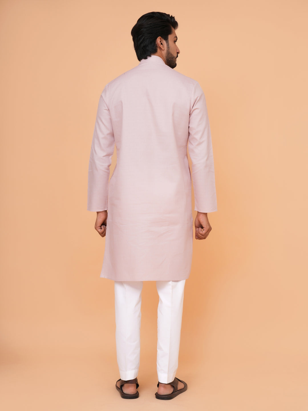 Solid Peach Kurta Set - KM44692-5