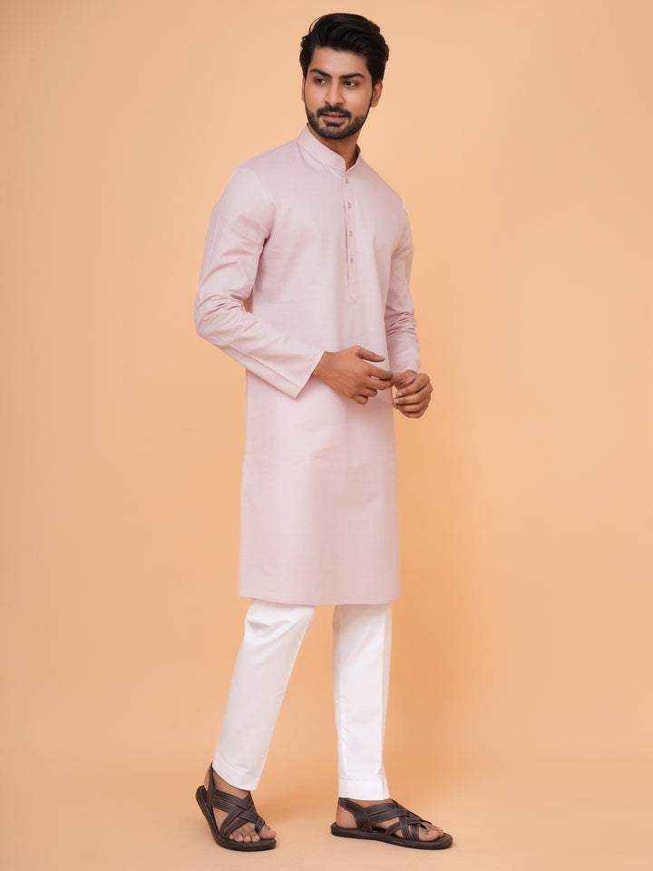 Solid Peach Kurta Set - KM44692-5