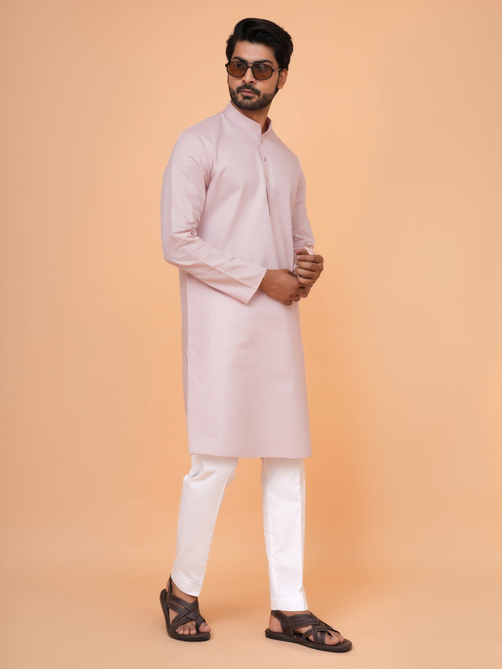 Solid Peach Kurta Set - KM44692-5