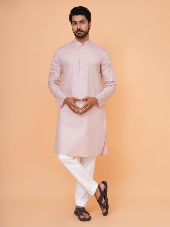Solid Peach Kurta Set - KM44692-5