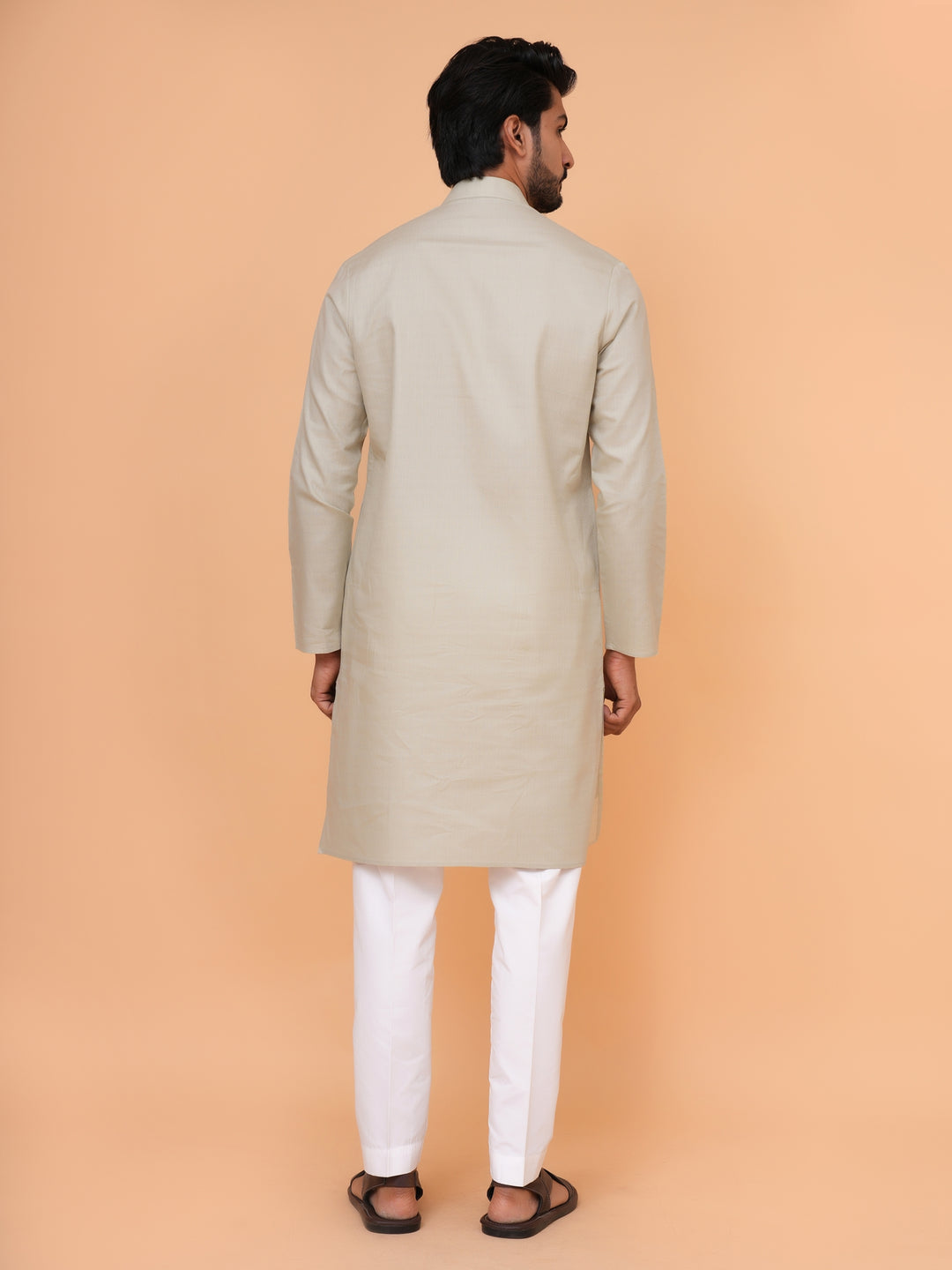 Solid Pista Kurta Set - KM44692-6