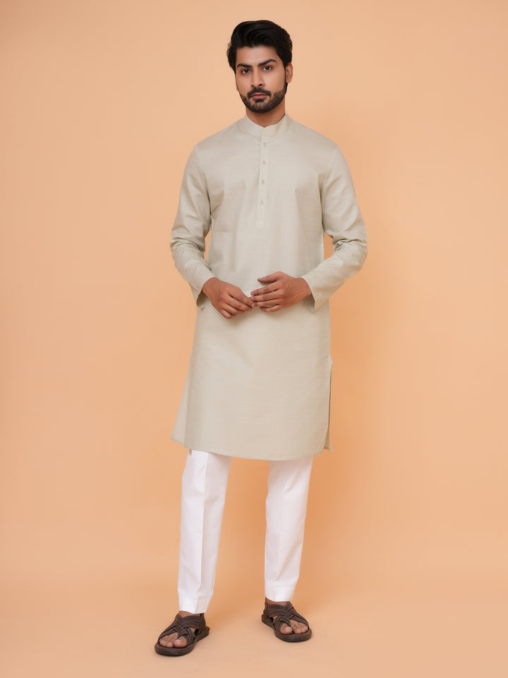 Solid Pista Kurta Set - KM44692-6