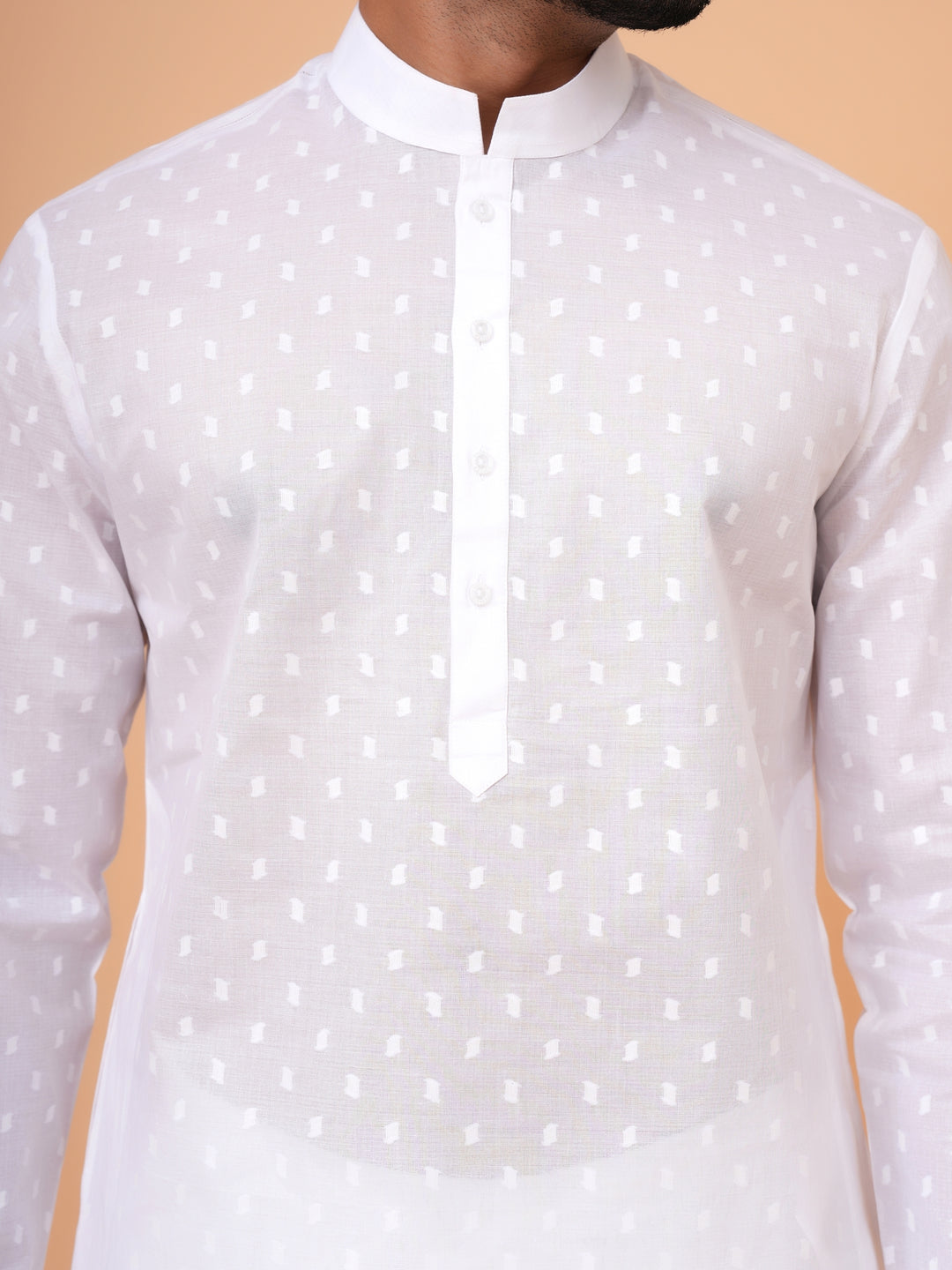 Solid White Kurta Set - KM45076-297