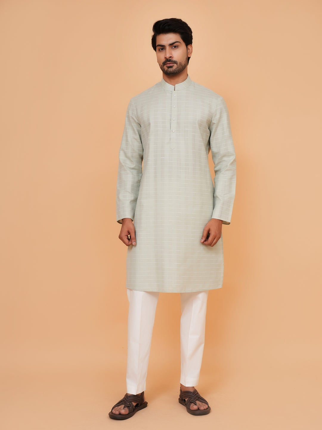 Floral Pista Jacket Kurta Set - JM44315-14