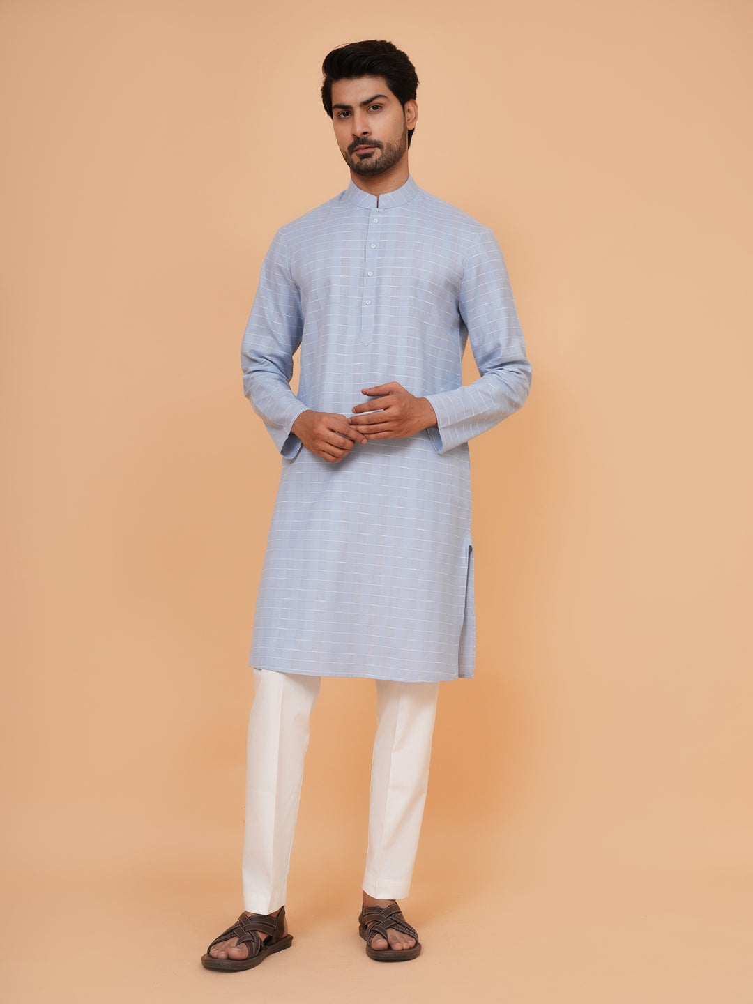Floral Grey Jacket Kurta Set - JM44315-12