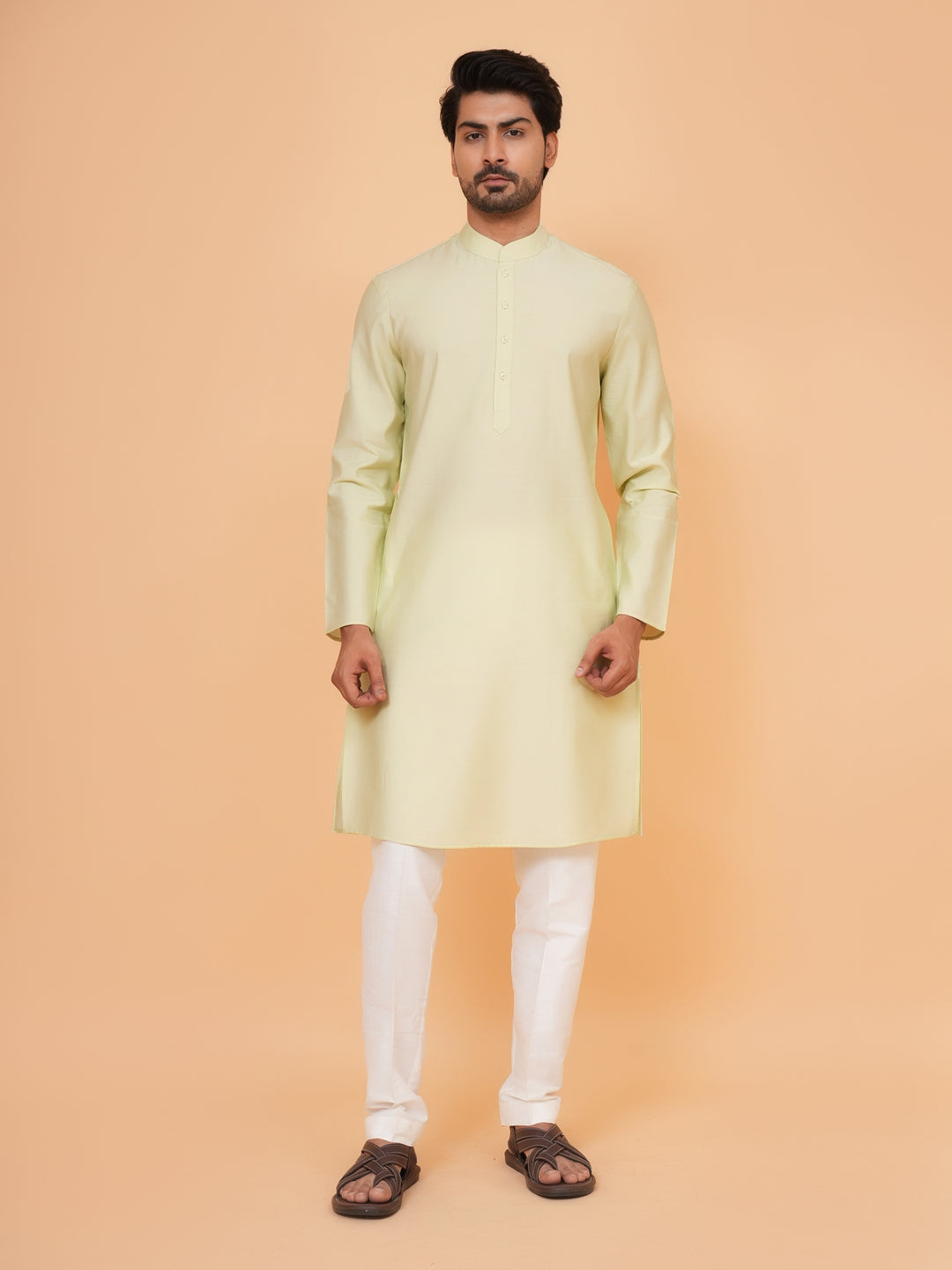 Floral Pista Jacket Kurta Set - JM45041-1