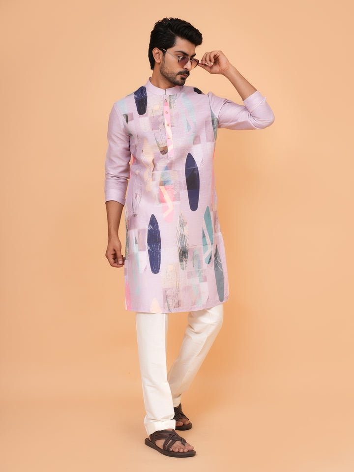 Digital Print Pink Kurta Set - KM40163-15