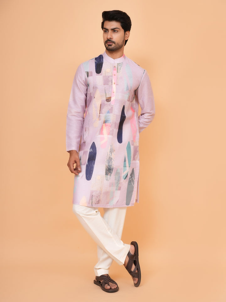 Digital Print Pink Kurta Set - KM40163-15
