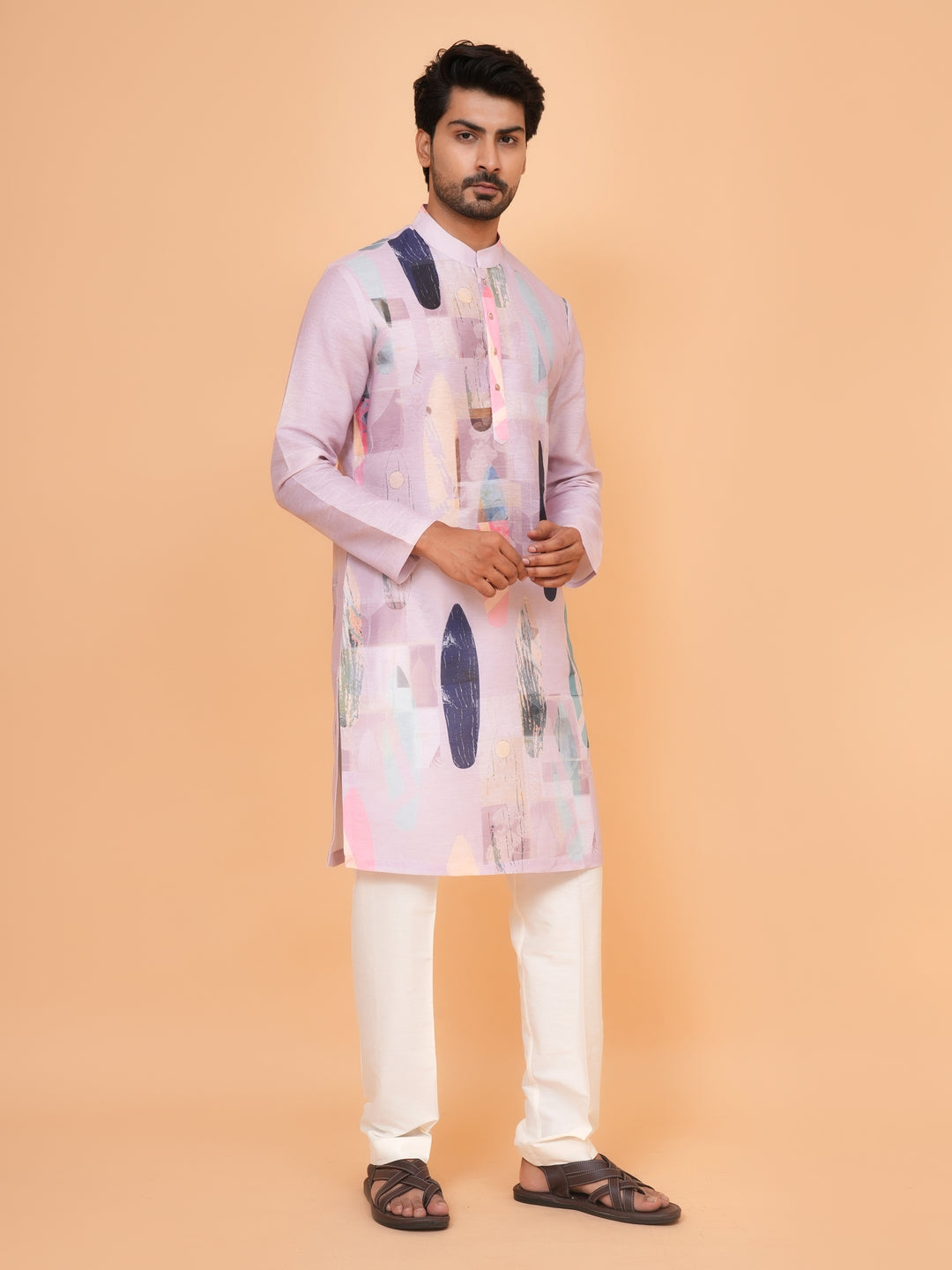 Digital Print Pink Kurta Set - KM40163-15
