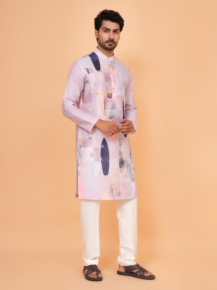 Digital Print Pink Kurta Set - KM40163-15
