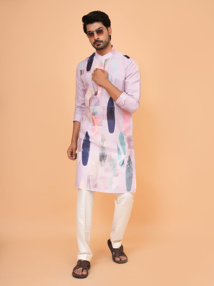 Digital Print Pink Kurta Set - KM40163-15