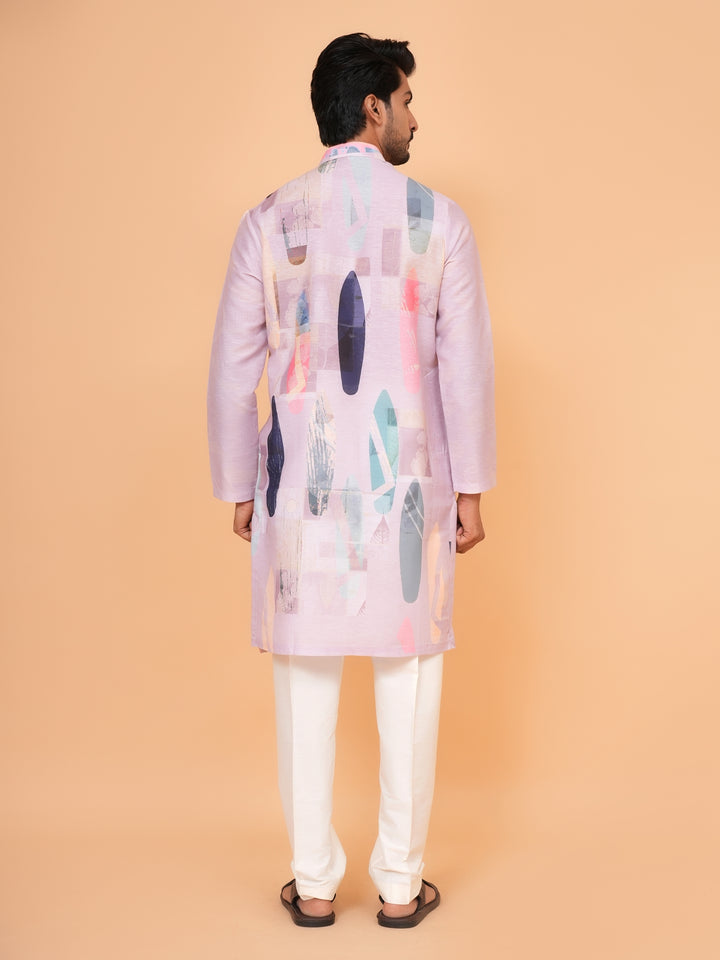 Digital Print Pink Kurta Set - KM40163-15