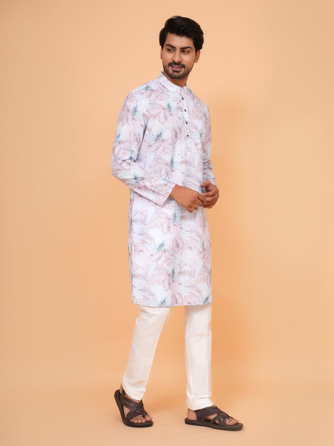 Leafs Blue Kurta Set - KM43249-35