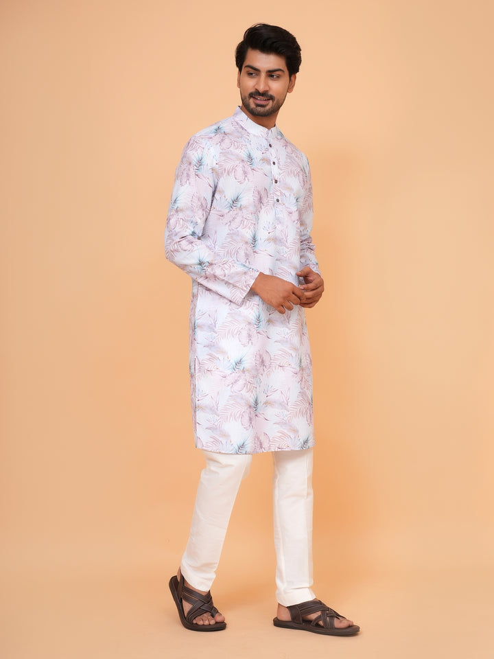 Leafs Blue Kurta Set - KM43249-35