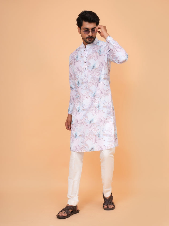 Leafs Blue Kurta Set - KM43249-35