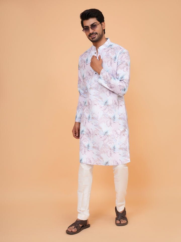Leafs Blue Kurta Set - KM43249-35