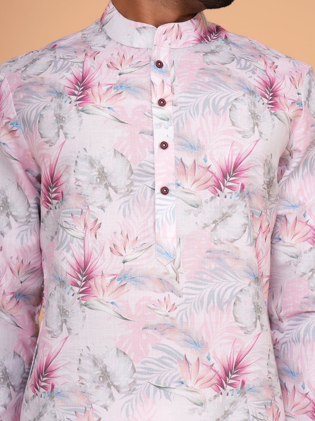 Leafs Pink Kurta Set - KM43249-34