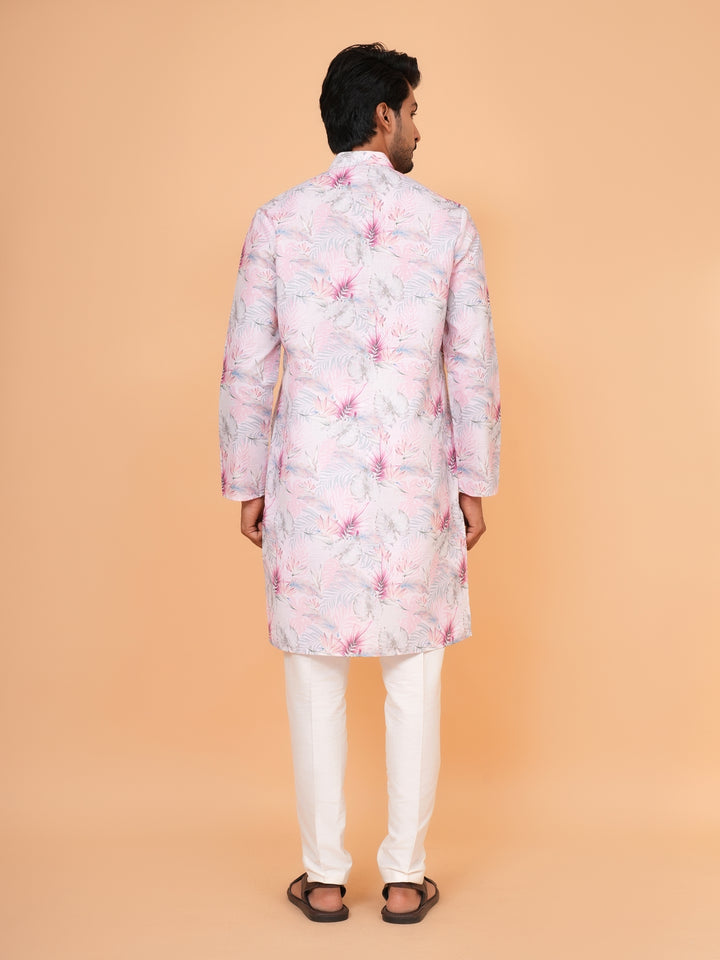 Leafs Pink Kurta Set - KM43249-34