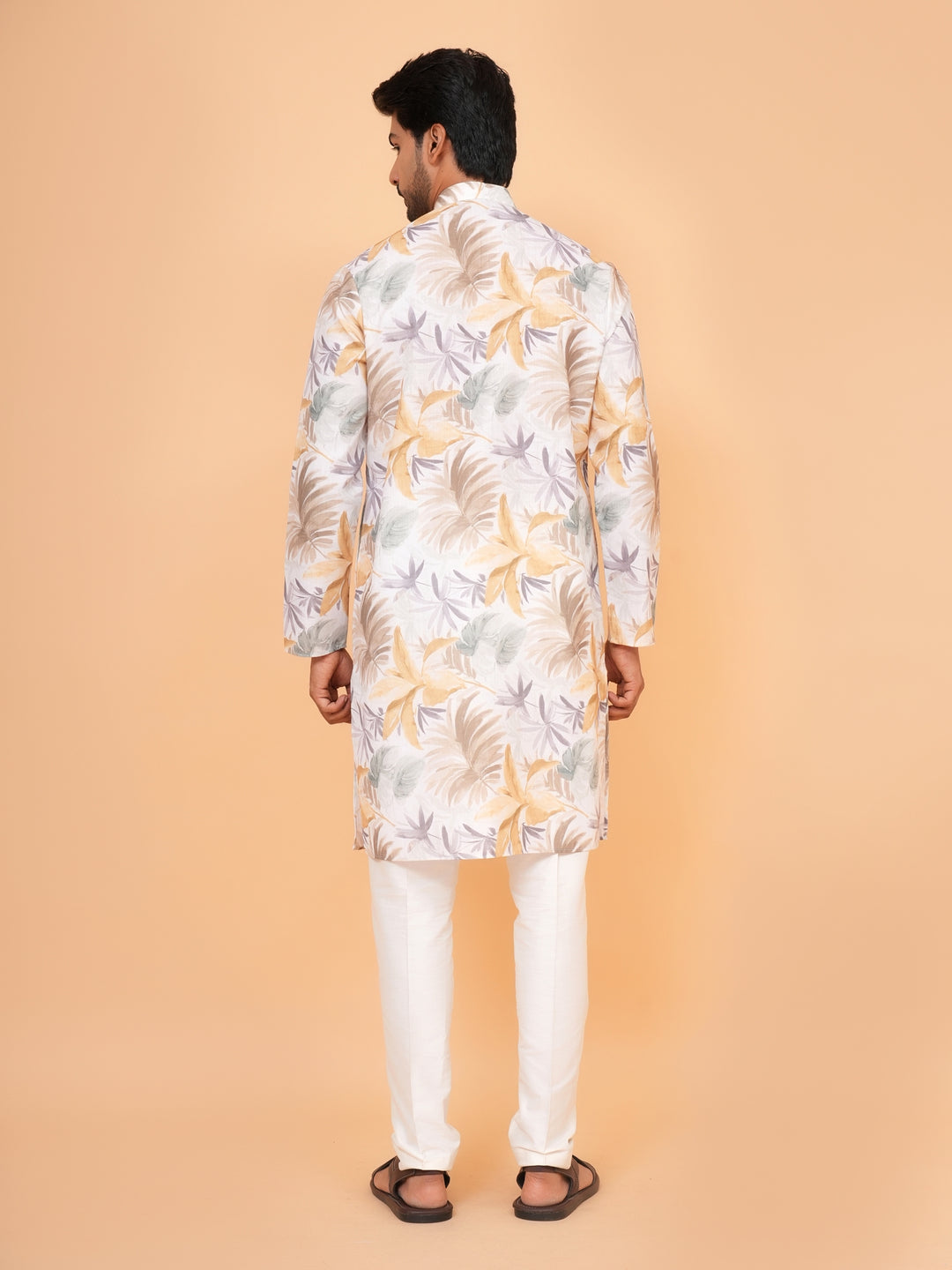 Leafs Yellow Kurta Set - KM43505-4
