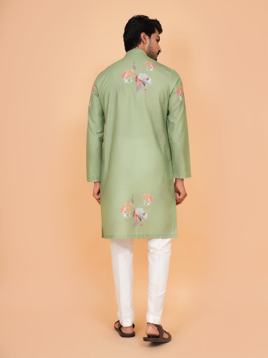 Floral Pista Kurta Set - KM44546-1