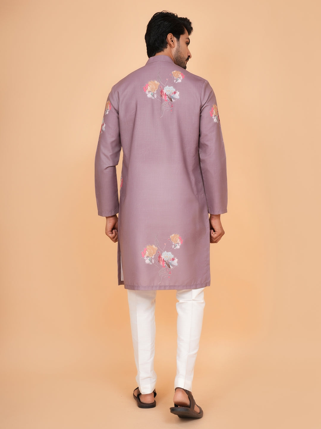 Floral Purple Kurta Set - KM44546-4