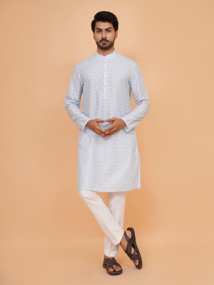 Sequence Grey Kurta Set - KM43663-5581C