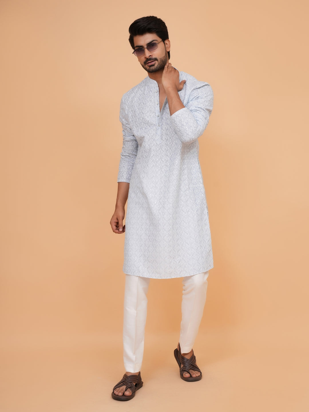 Sequence Grey Kurta Set - KM43663-5581C