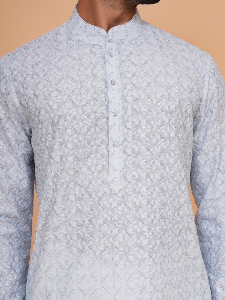 Sequence Grey Kurta Set - KM43663-5581C