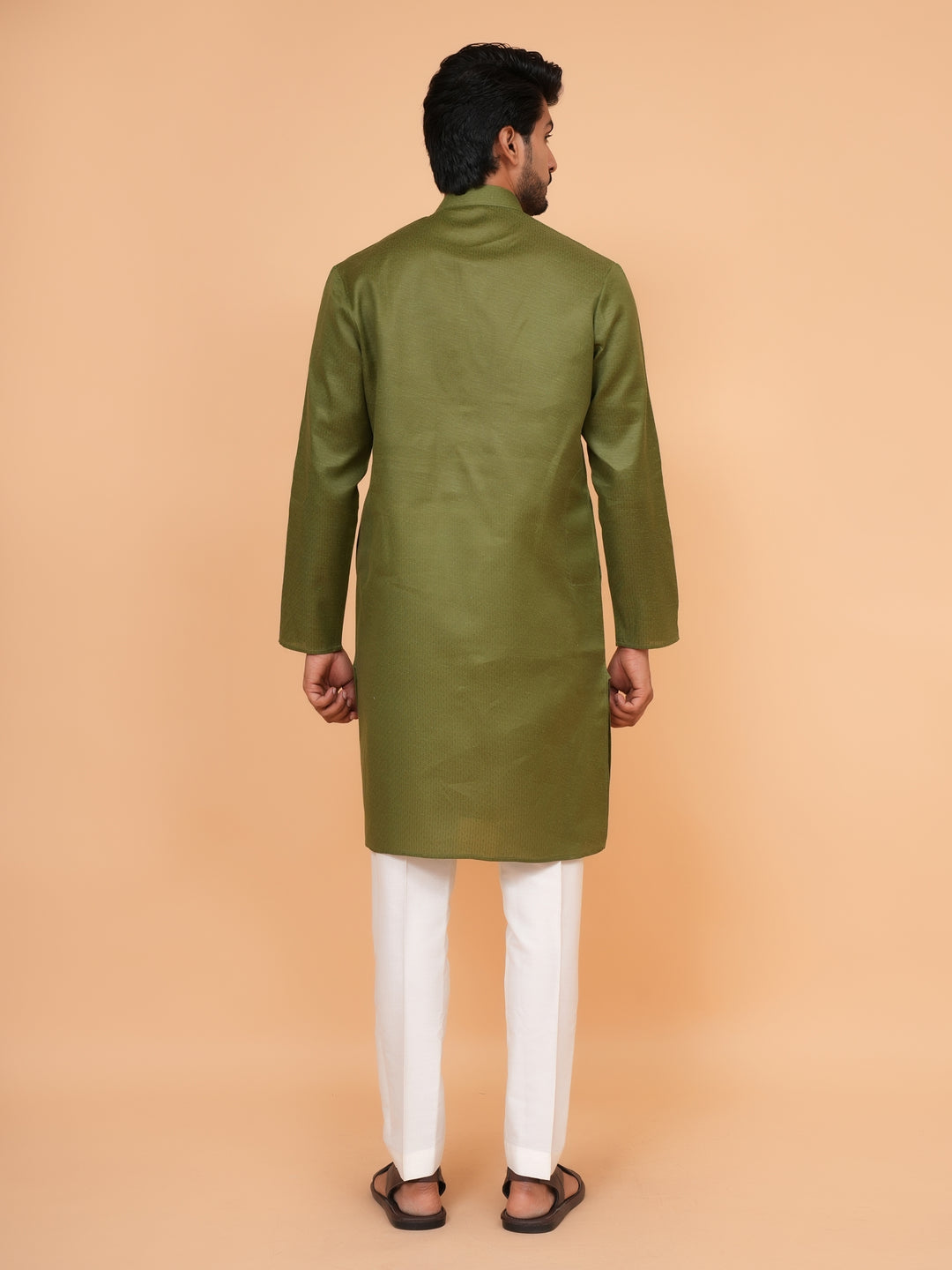 Checked Green Kurta Set - KM44091-5