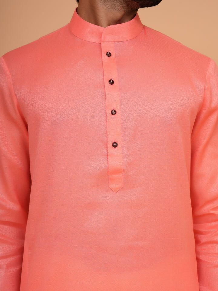 Checked Pink Kurta Set - KM44091-2