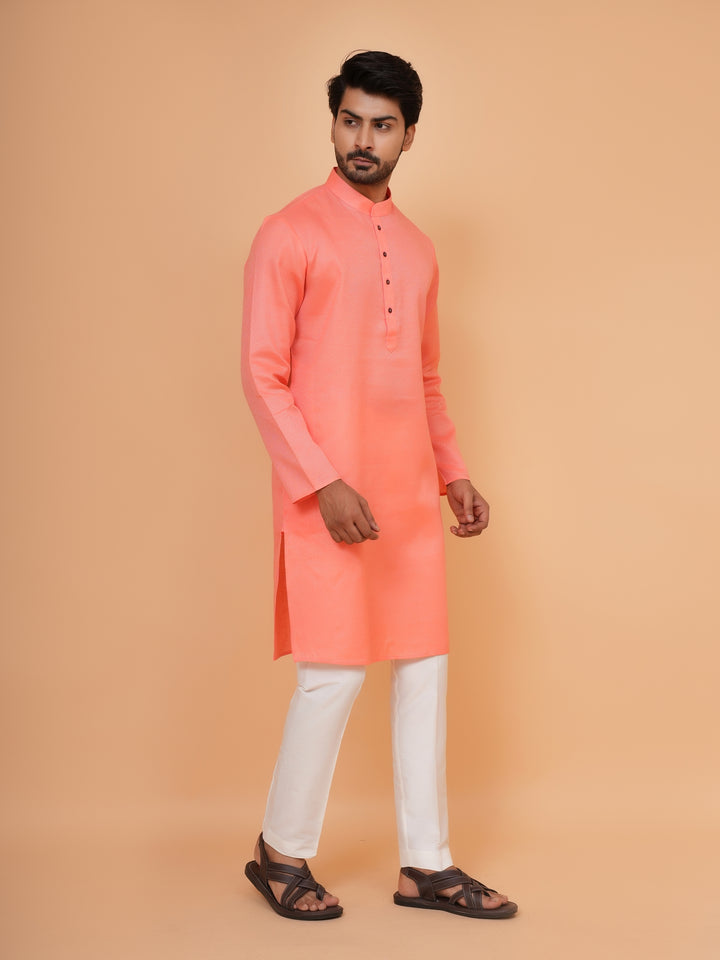 Checked Pink Kurta Set - KM44091-2