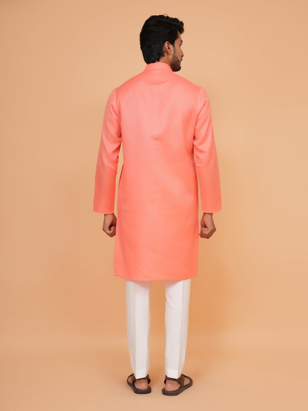 Checked Pink Kurta Set - KM44091-2