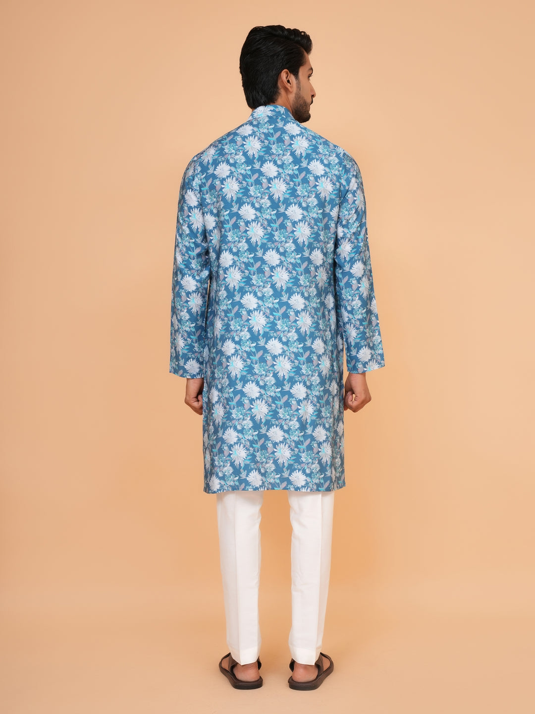 Floral Blue Kurta Set - KM44563-1