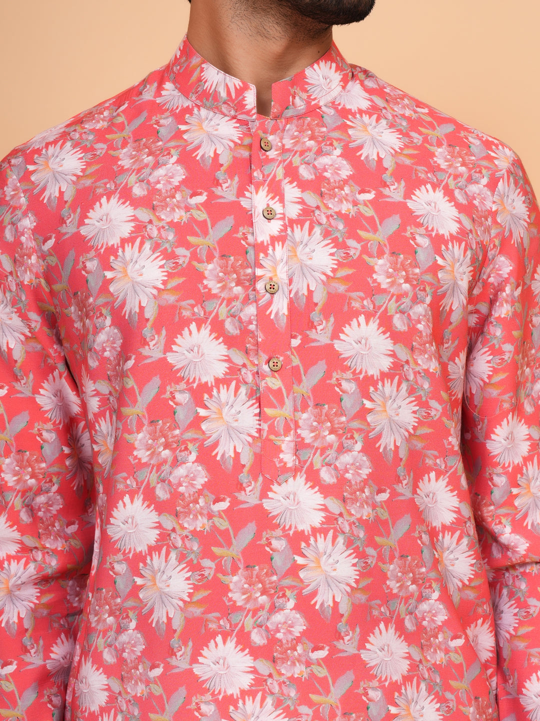 Floral Pink Kurta Set - KM44563-13