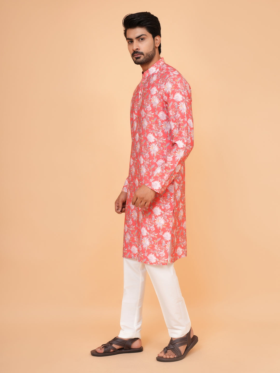 Floral Pink Kurta Set - KM44563-13