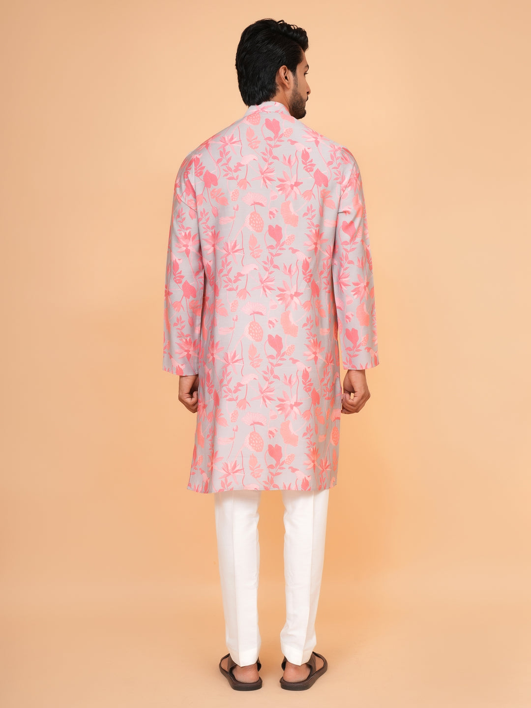 Floral Pink Kurta Set - KM44564-12