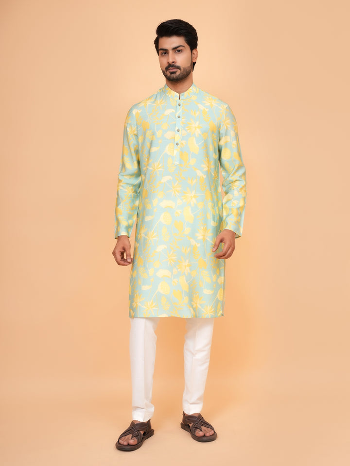 Floral Pista Kurta Set - KM44564-4
