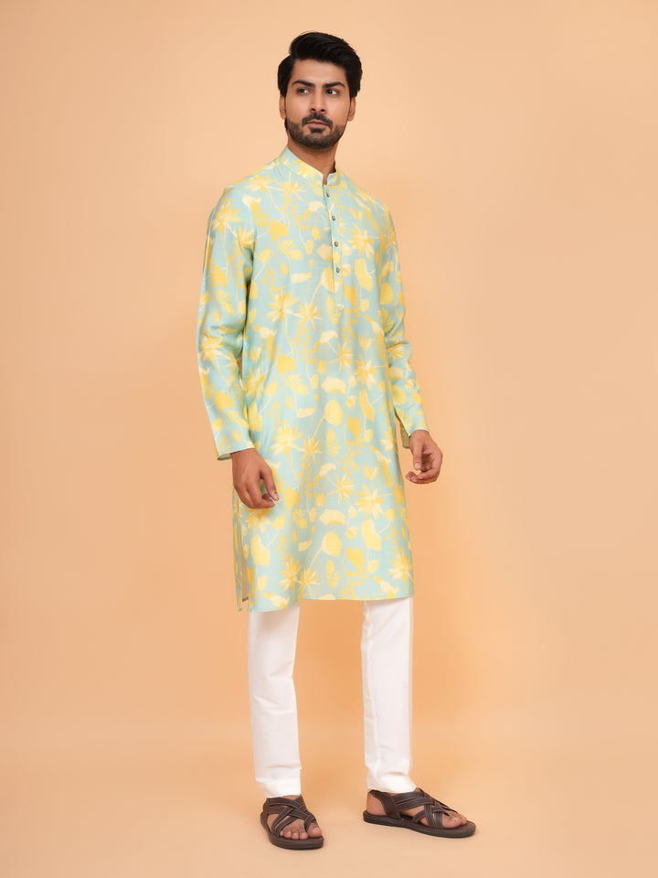 Floral Pista Kurta Set - KM44564-4